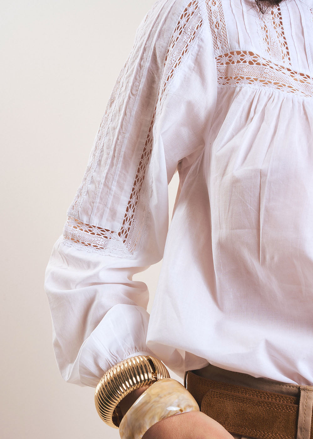 TANISSA Long-sleeved openwork blouse - 4 - Sud Express - Sud Express