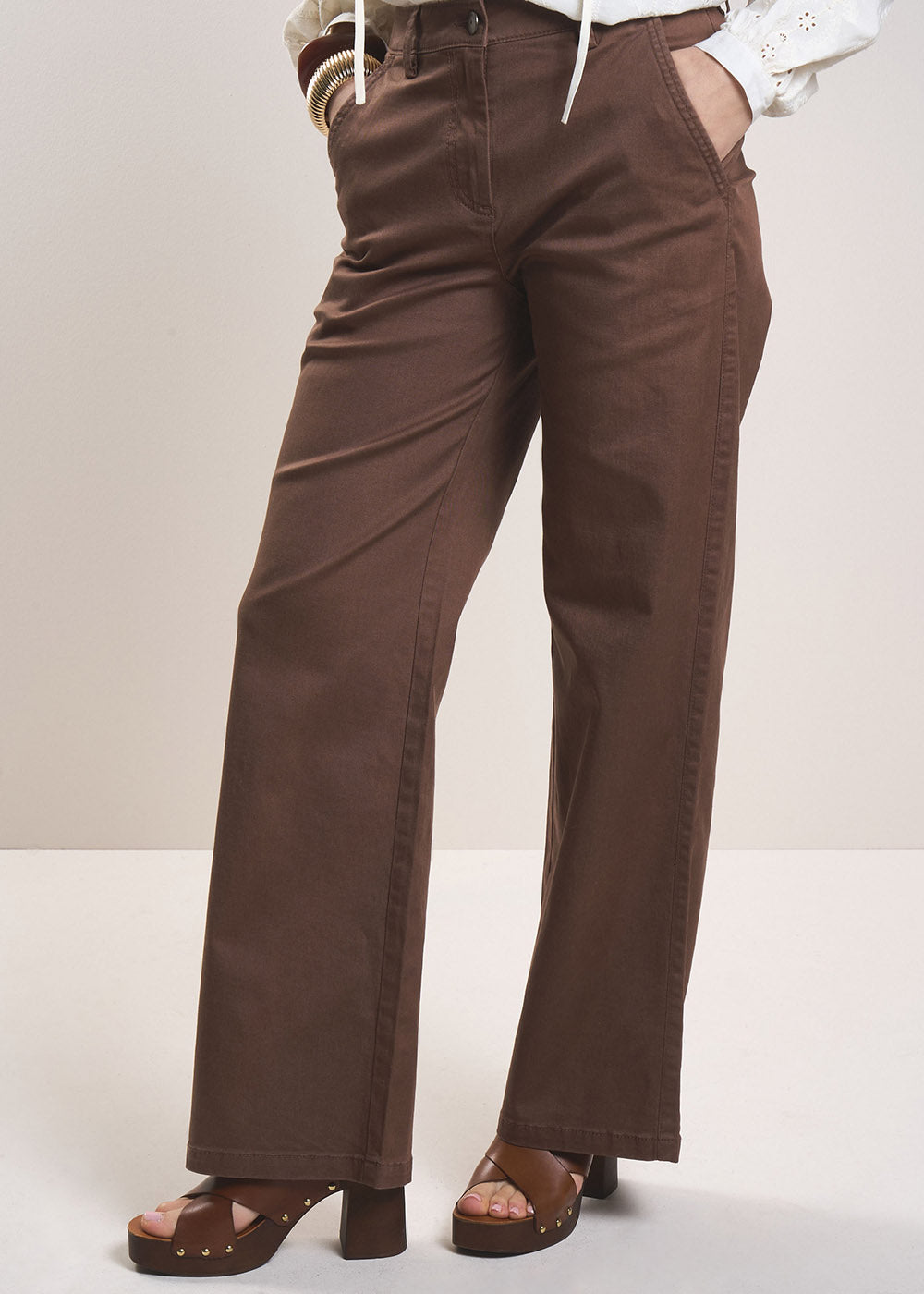 PAROS High-waisted straight-leg trousers - 2 - Sud Express - Sud Express