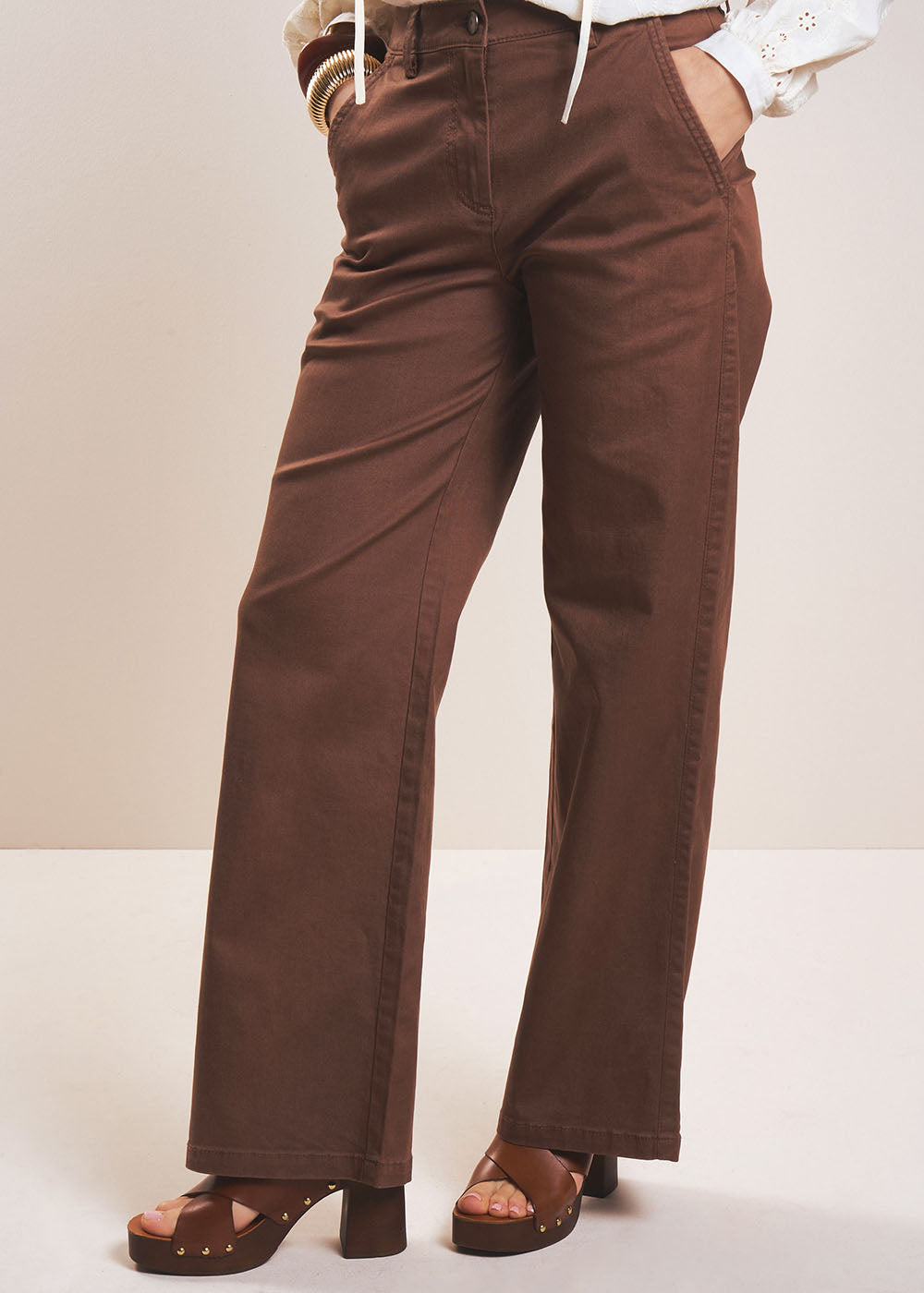 PAROS High-waisted straight-leg trousers - 2 - Sud Express - Sud Express