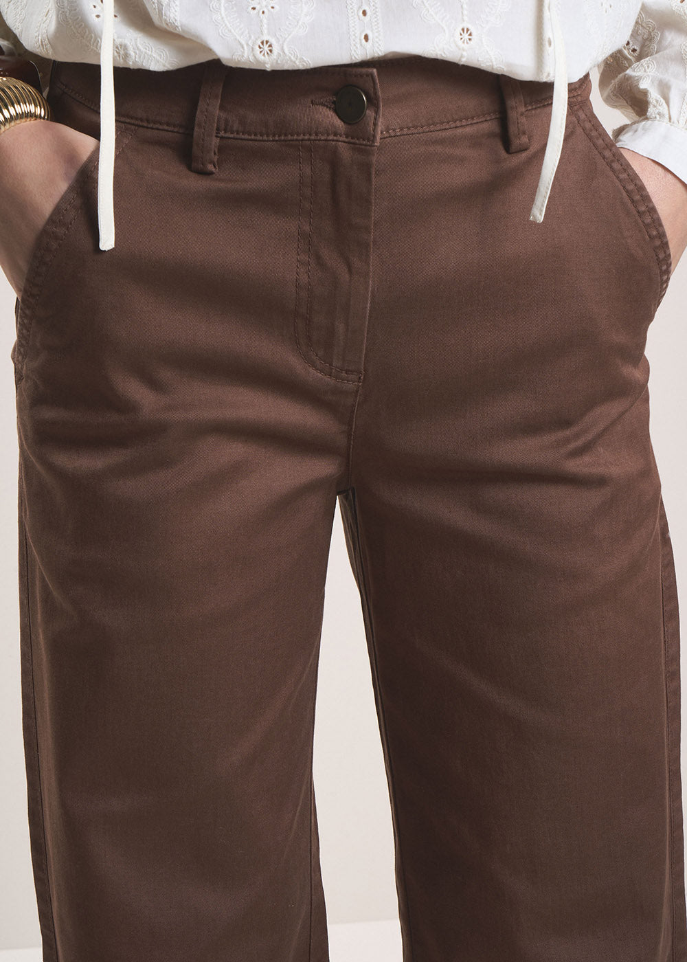 PAROS High-waisted straight-leg trousers - 4 - Sud Express - Sud Express