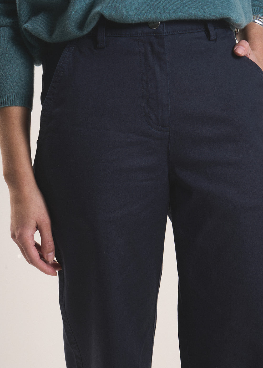 PAROS High-waisted straight-leg trousers - 2 - Sud Express - Sud Express