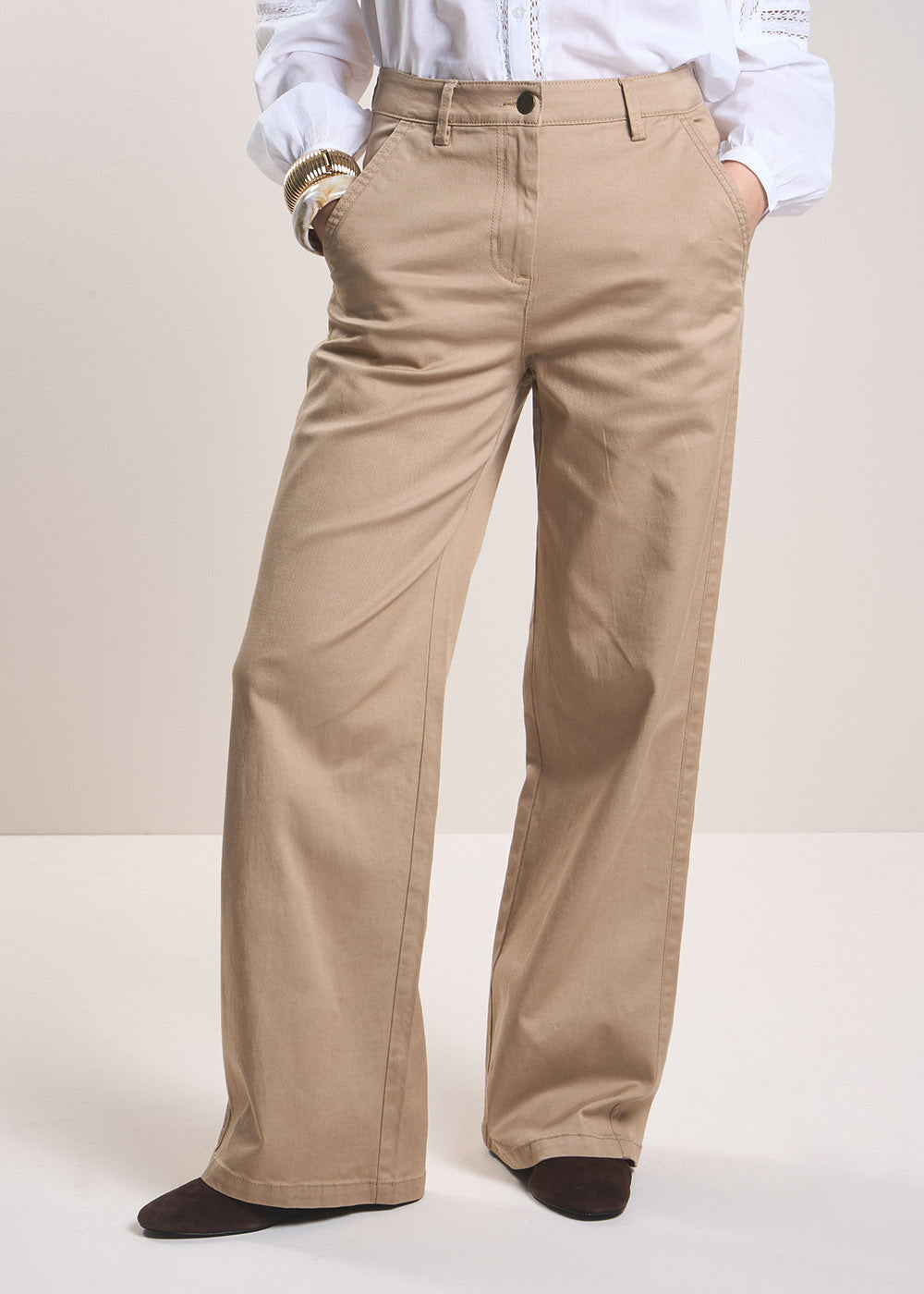 PAROS High-waisted straight-leg trousers - 2 - Sud Express - Sud Express