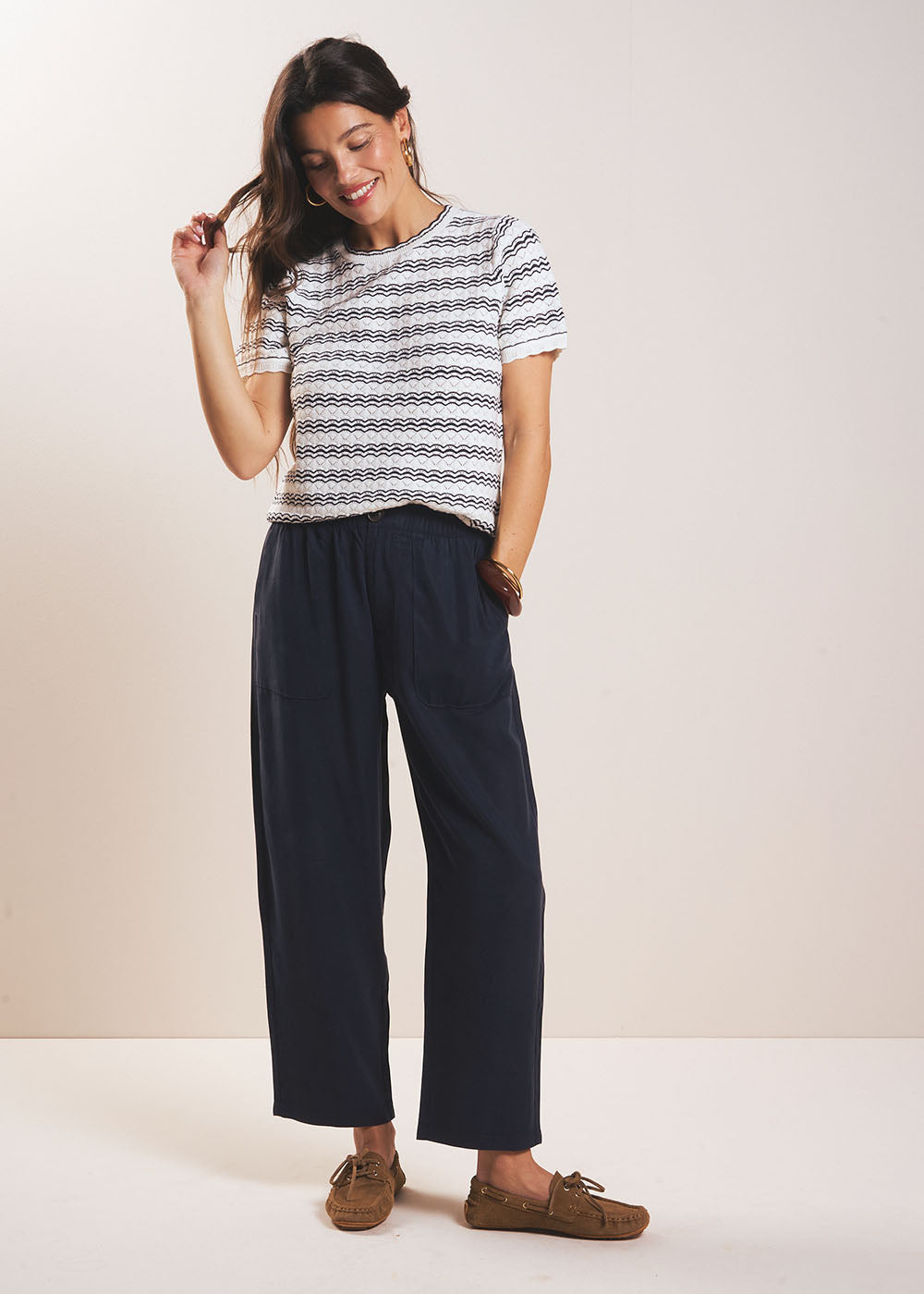 Lyocell carrot trousers - Sud Express - 1 - Sud Express