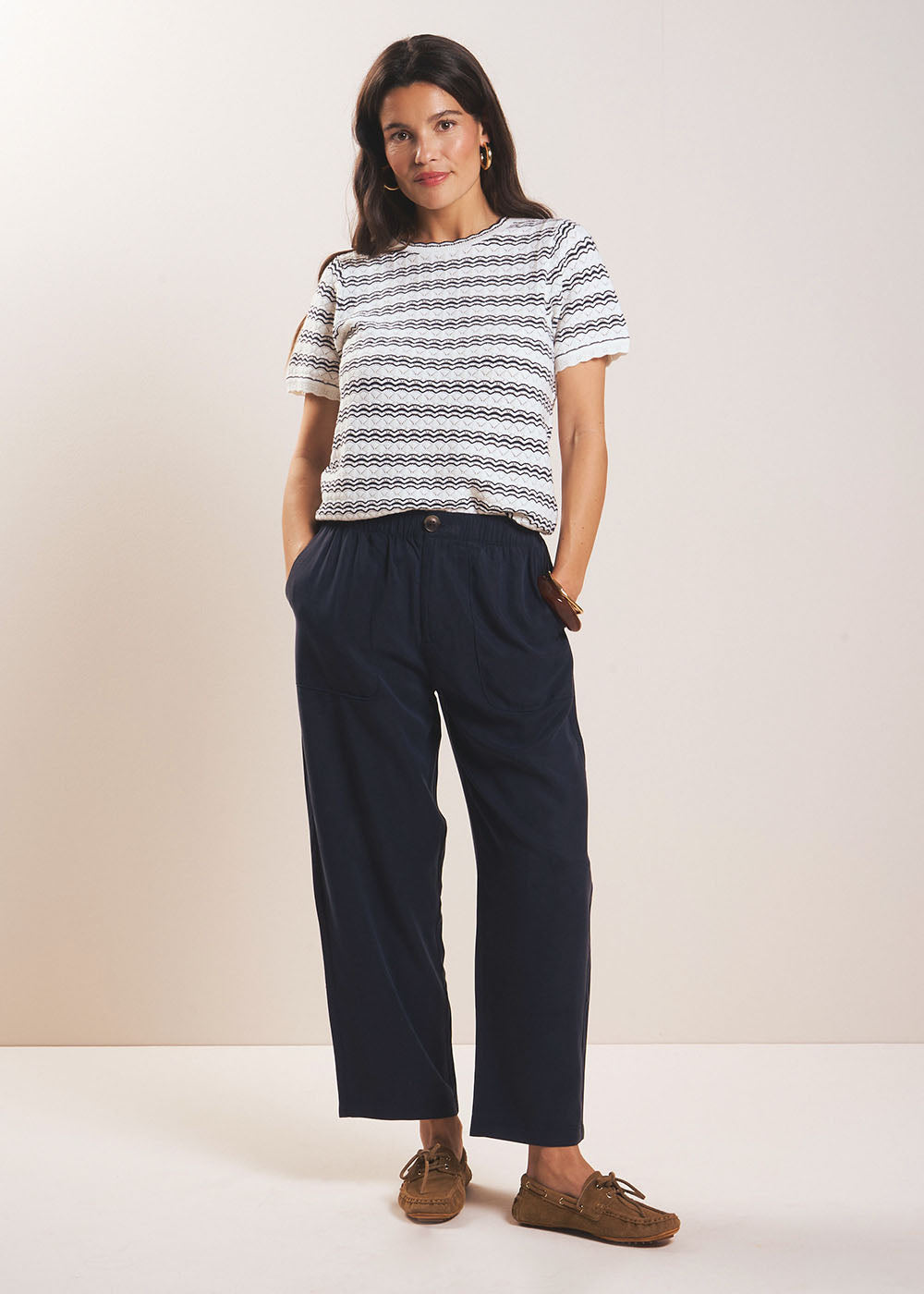 Lyocell carrot trousers - Sud Express - 4 - Sud Express