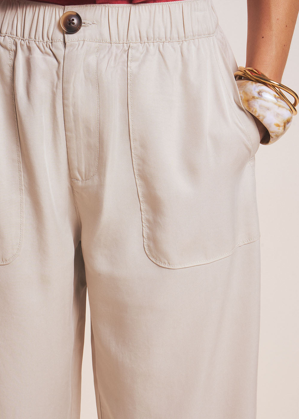 PAROSA Lyocell carrot trousers - 2 - Sud Express - Sud Express