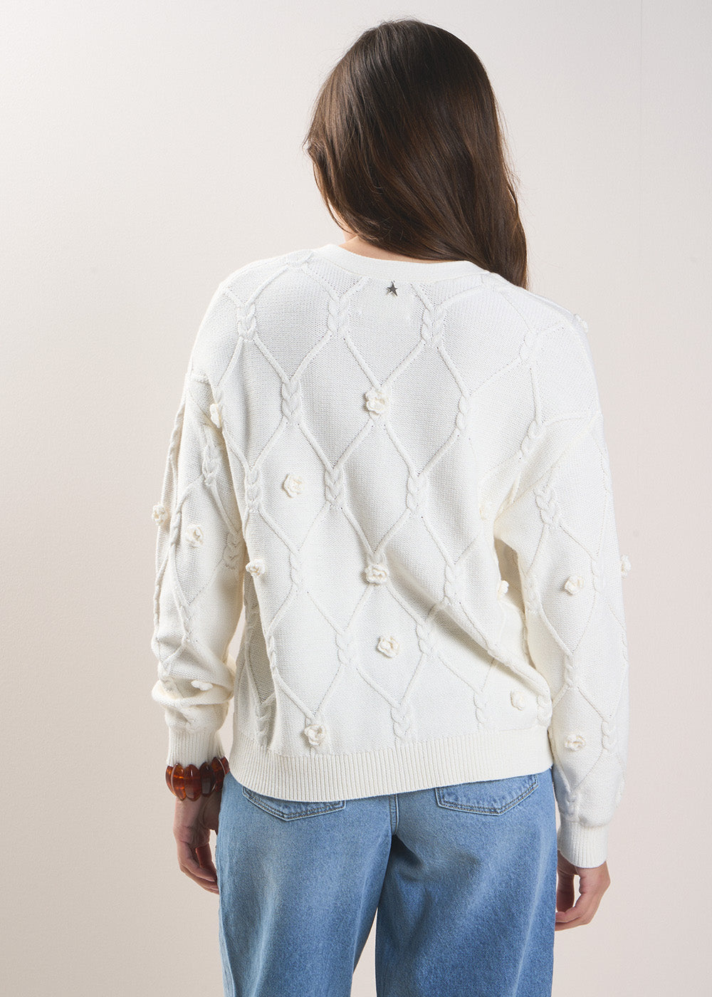 GIPSY Twisted cotton cardigan with floral pattern - 3 - Sud Express - Sud Express