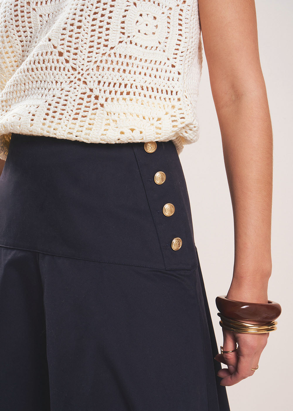 MARCA  Sleeveless openwork knit jumper with a patchwork feel - 4 - Sud Express - Sud Express