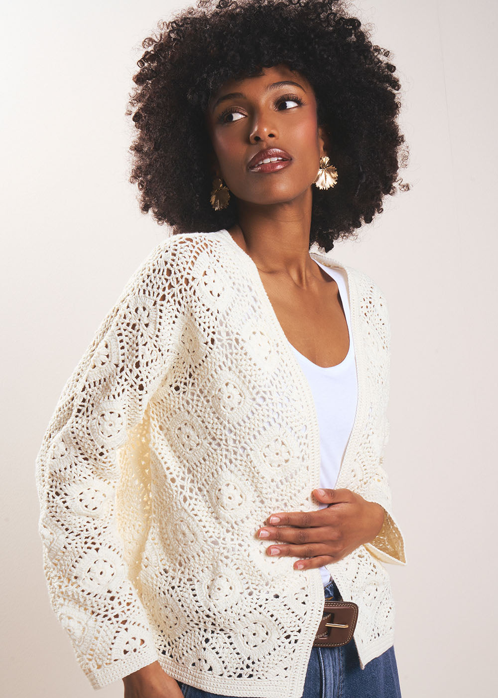 GALY Knit open cardigan - 1 - Sud Express - Sud Express