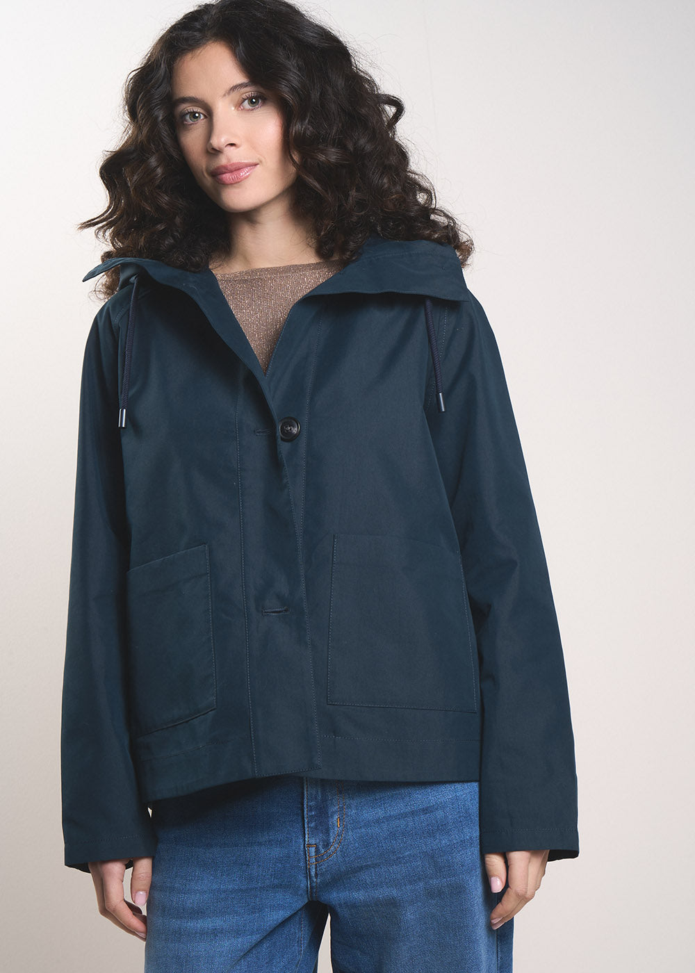 Short water-repellent jacket with hood - Sud Express - 5 - Sud Express