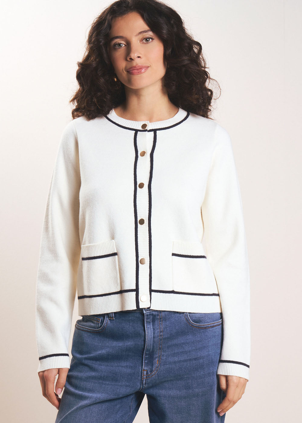 Two-tone waistcoat with contrasting finishes - Sud Express - 5 - Sud Express