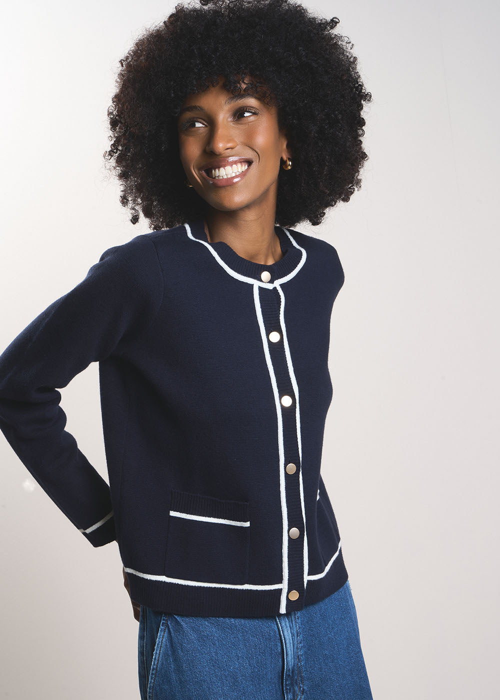 GILARYONY Two-tone waistcoat with contrasting finishes - 1 - Sud Express - Sud Express