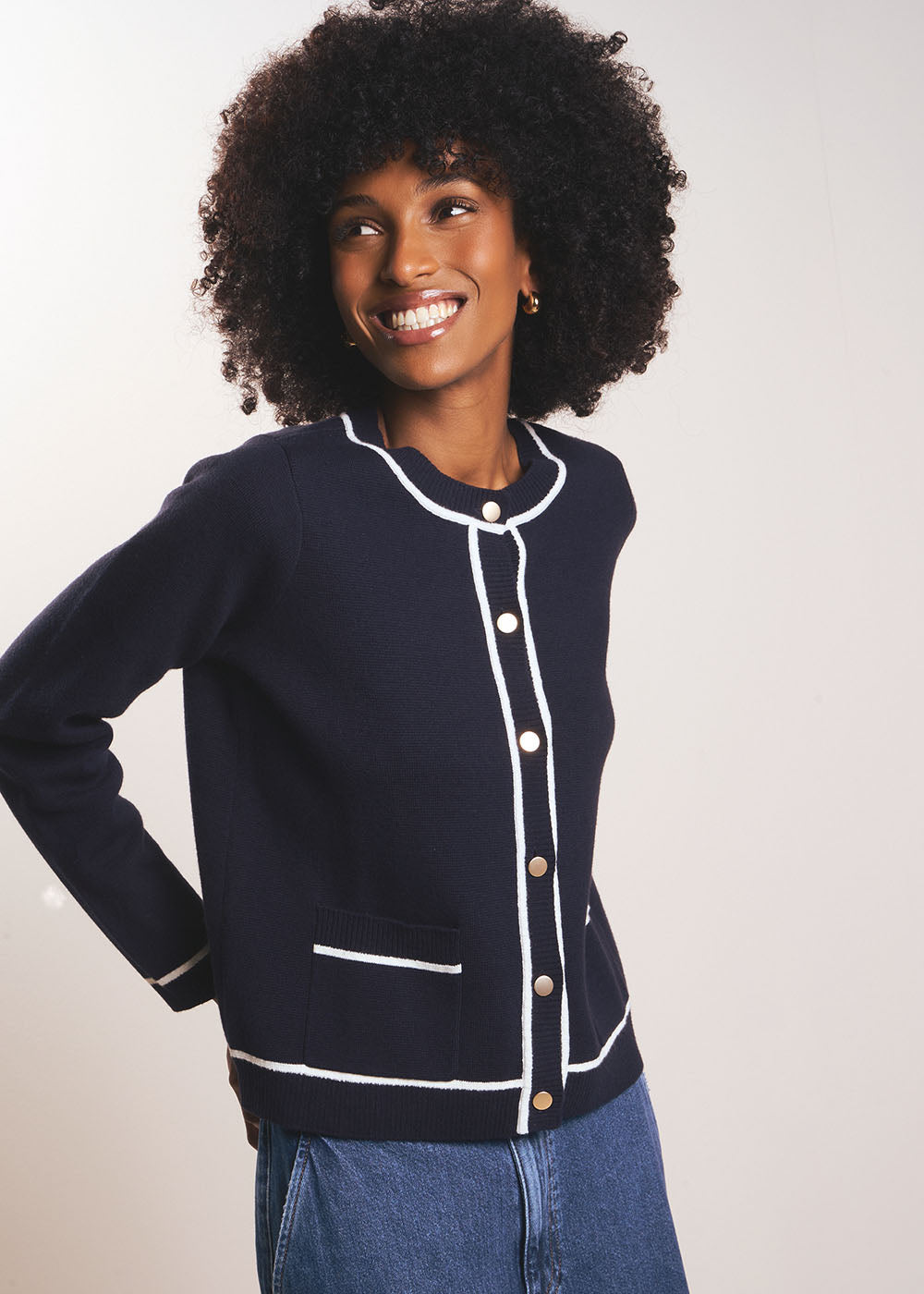 GILARYONY Two-tone waistcoat with contrasting finishes - 1 - Sud Express - Sud Express