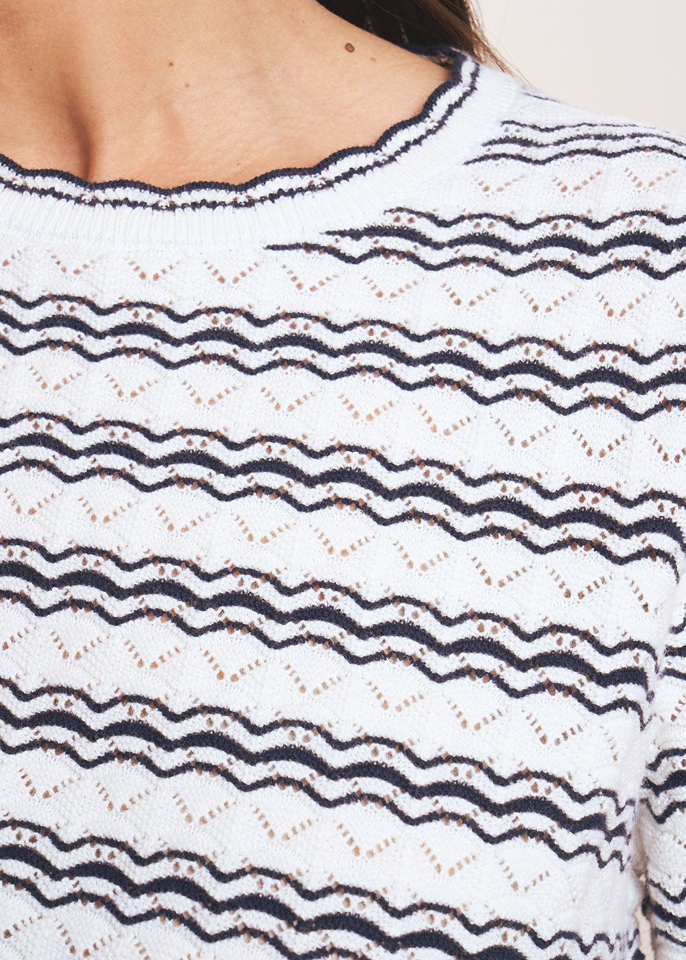 MATY Striped fancy knit top - 2 - Sud Express - Sud Express