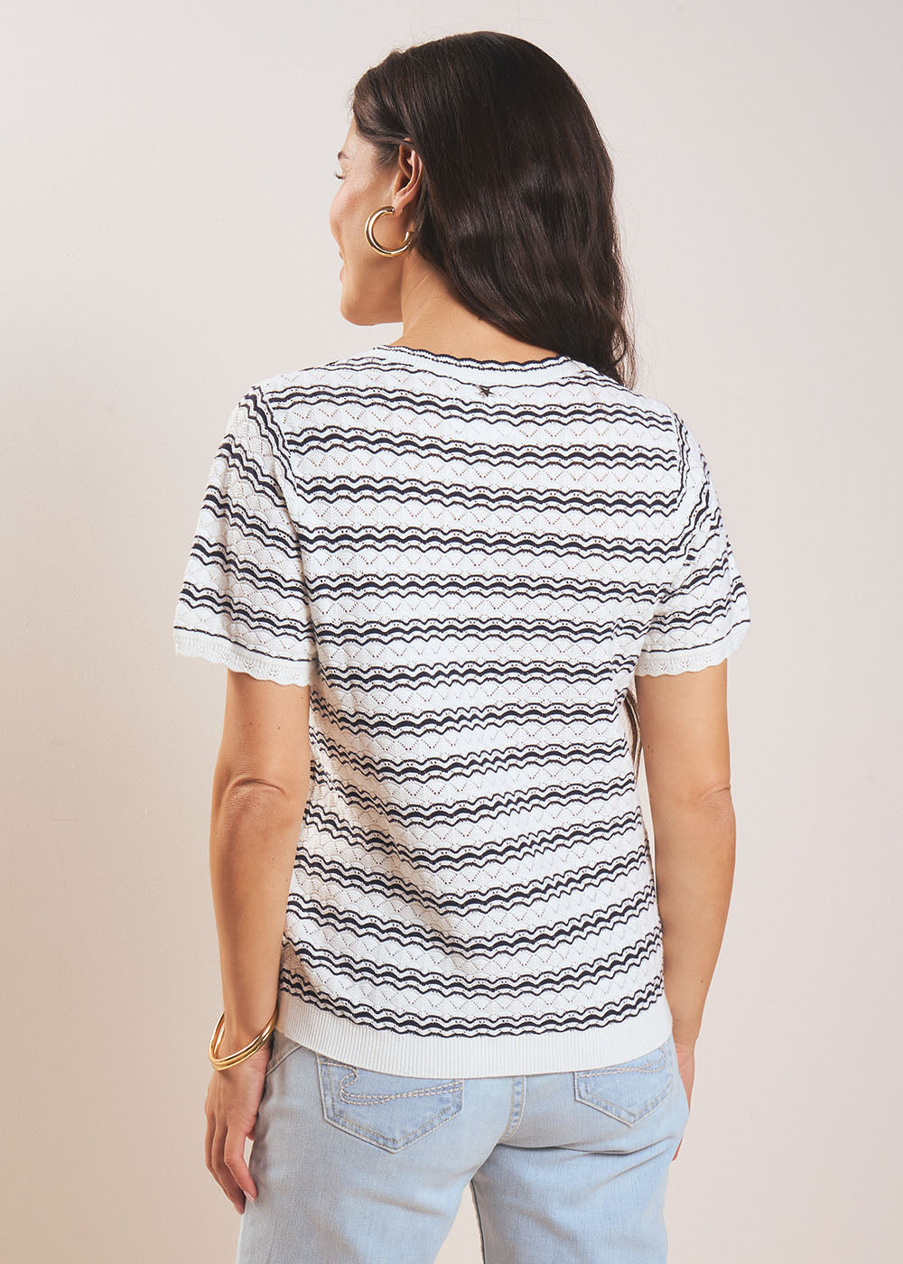 MATY Striped fancy knit top - 3 - Sud Express - Sud Express