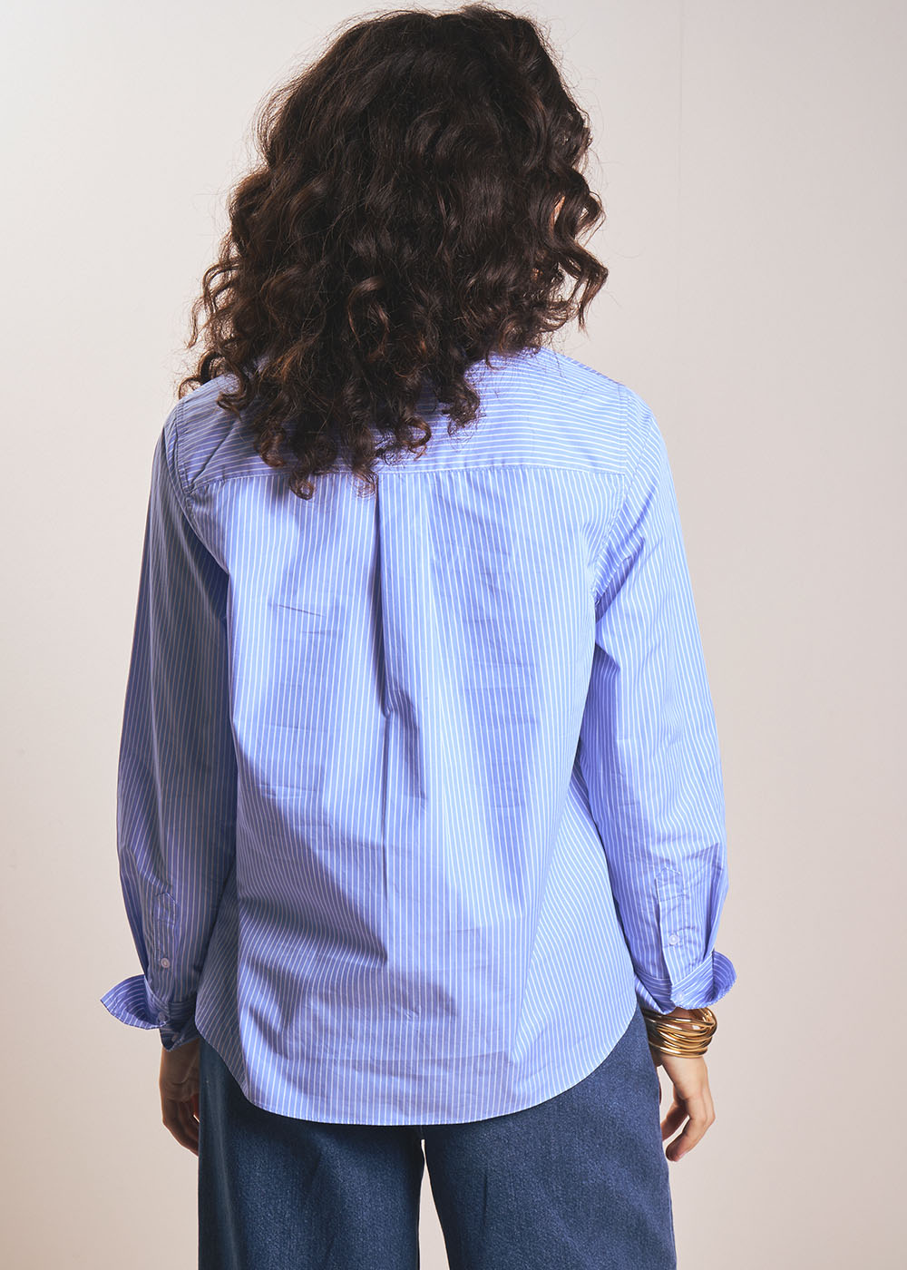 Oversized striped cotton shirt  - Sud Express - 3 - Sud Express