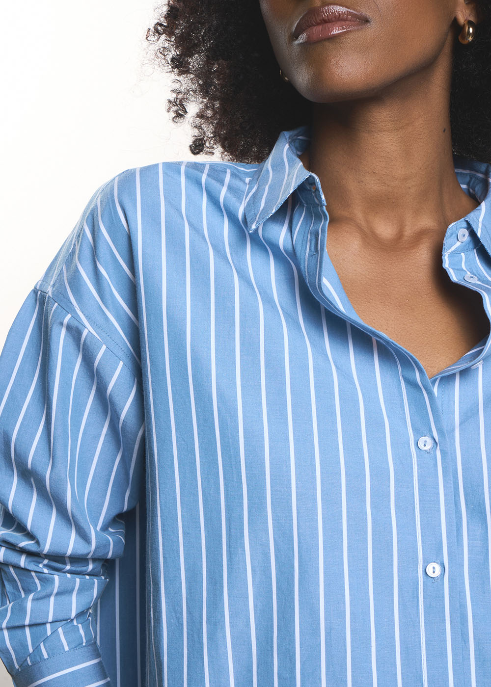 CALOA Oversized striped long-sleeved cotton shirt - 2 - Sud Express - Sud Express