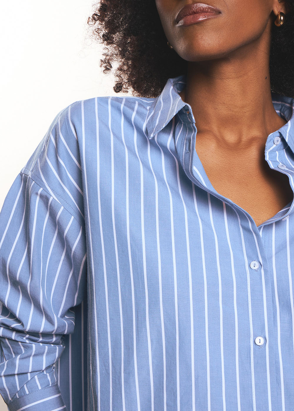 CALOA Oversized striped long-sleeved cotton shirt - 2 - Sud Express - Sud Express