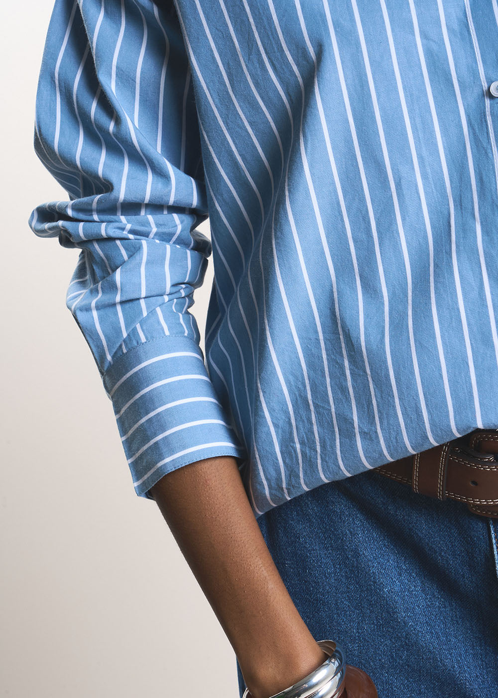 CALOA Oversized striped long-sleeved cotton shirt - 4 - Sud Express - Sud Express