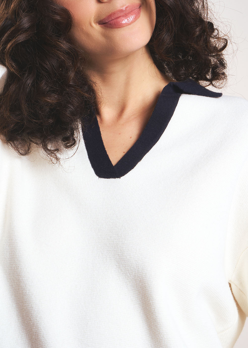 Two-tone sailor-style jumper - Sud Express - 2 - Sud Express