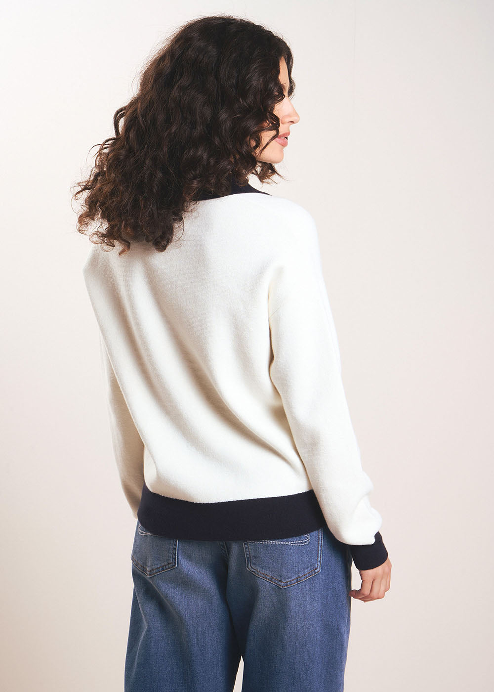 Two-tone sailor-style jumper - Sud Express - 3 - Sud Express