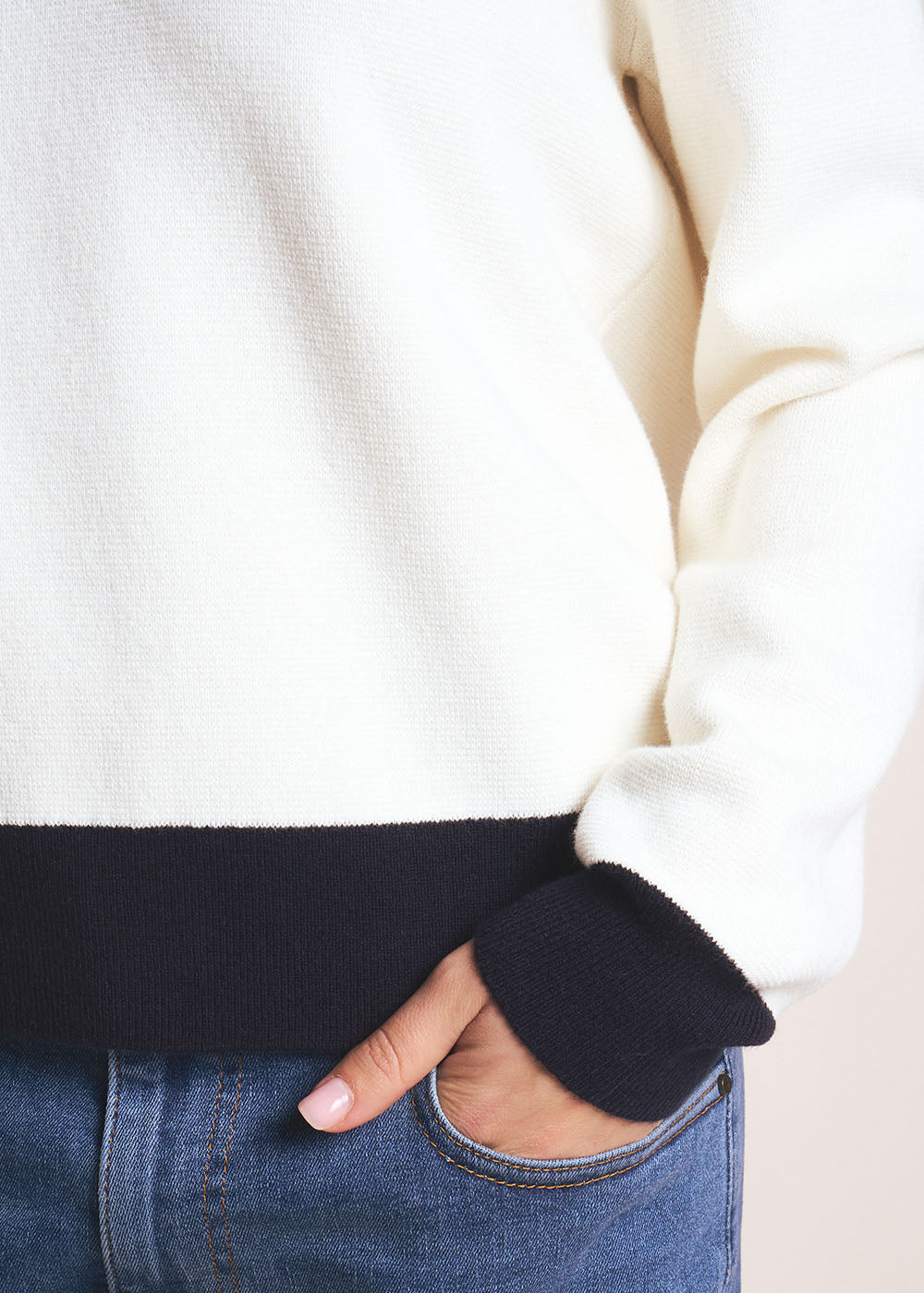 Two-tone sailor-style jumper - Sud Express - 4 - Sud Express