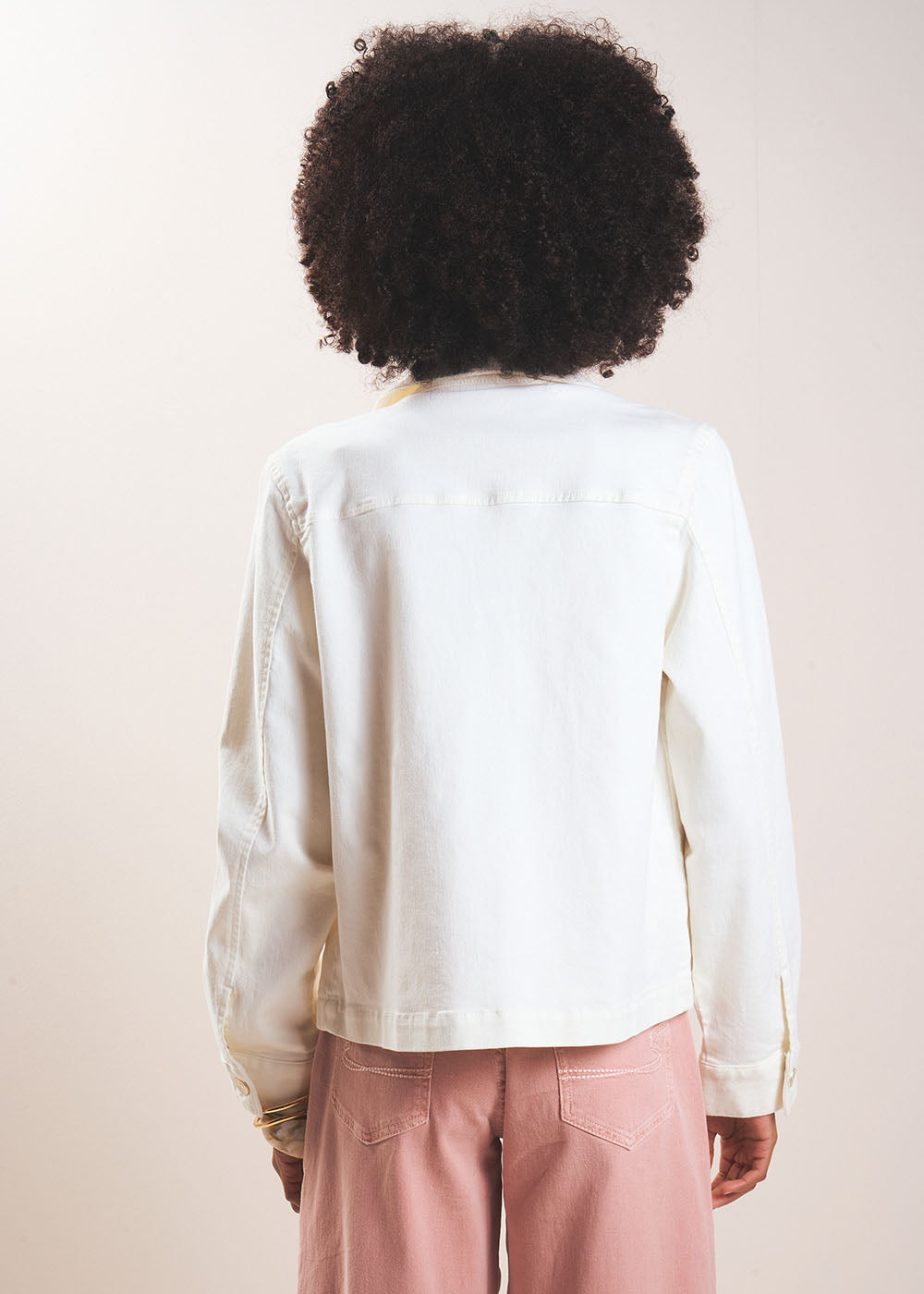 Shirt collar jacket with topstitching - Sud Express - 3 - Sud Express
