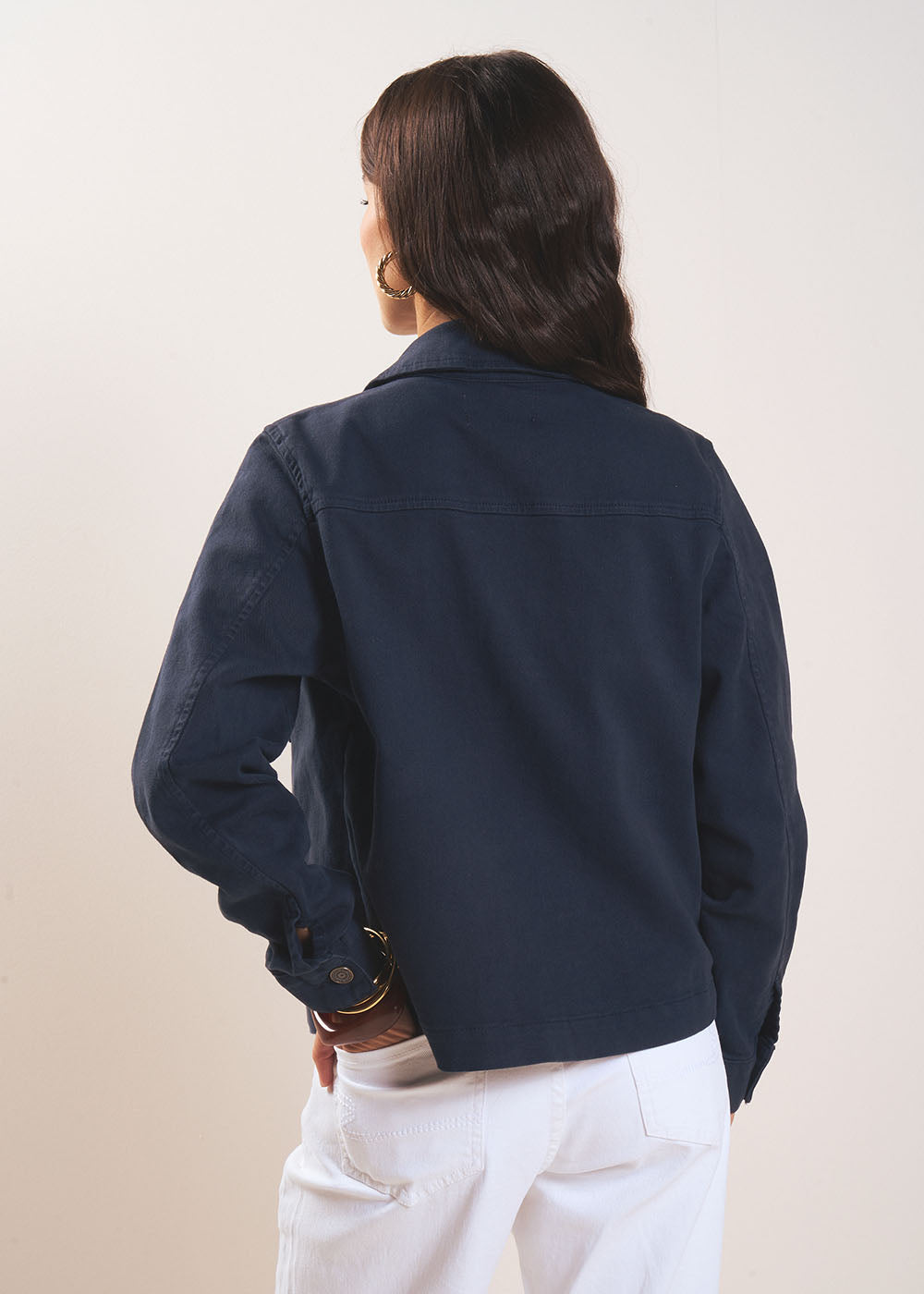 VIOLANI Shirt collar jacket with topstitching - 3 - Sud Express - Sud Express