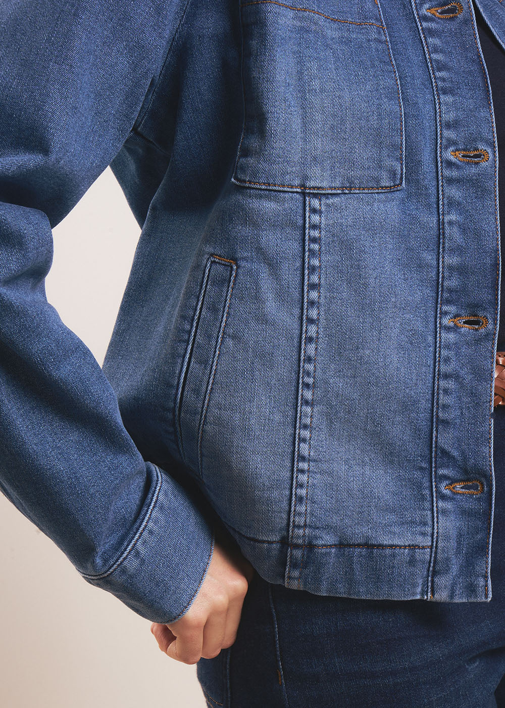 VOKAMA  Structured denim jacket - 2 - Sud Express - Sud Express