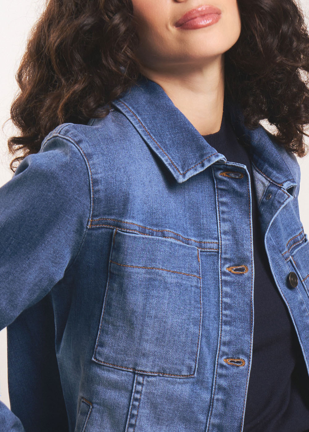 VOKAMA  Structured denim jacket - 4 - Sud Express - Sud Express