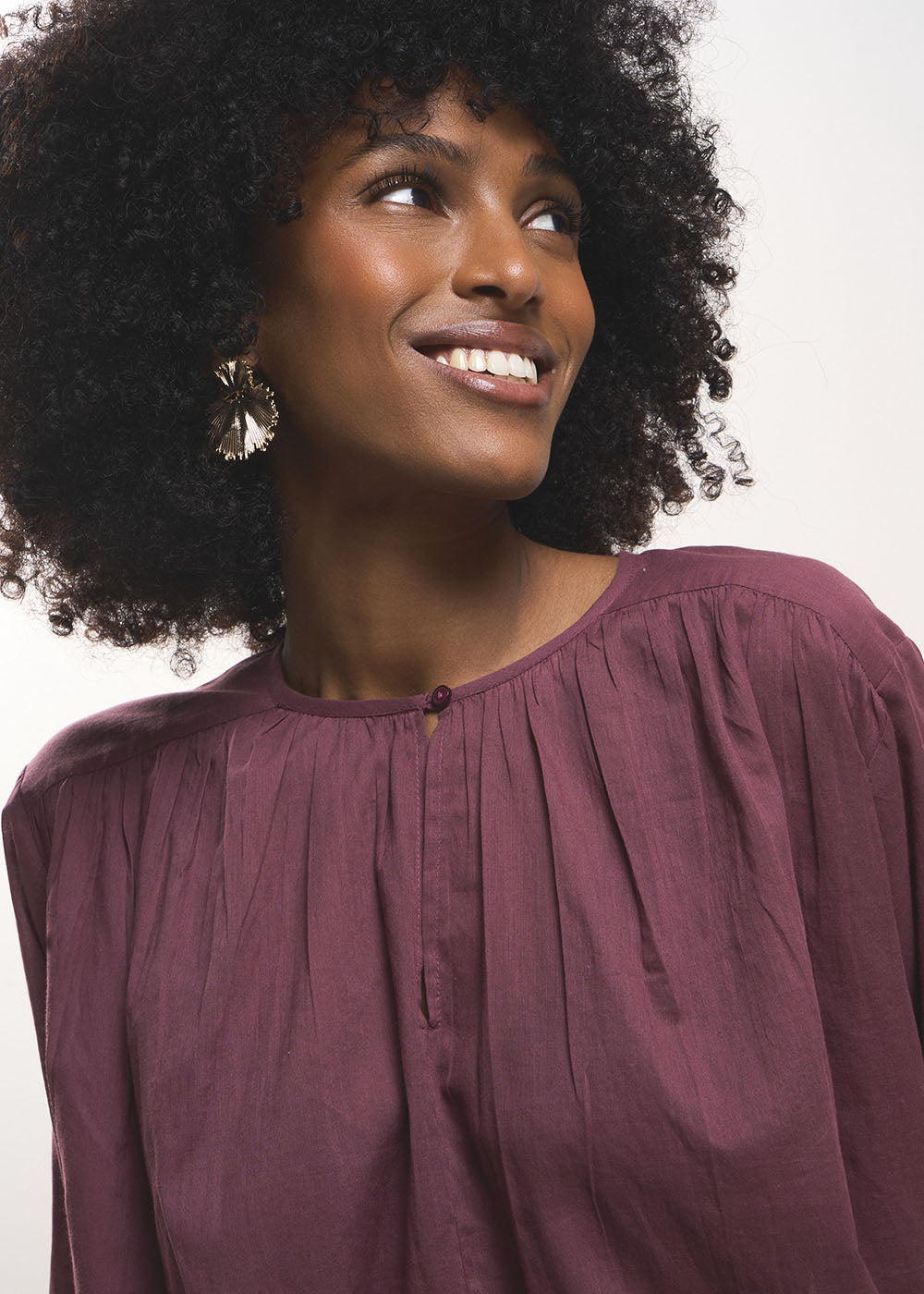 THALYS Lightweight cotton voile blouse - 2 - Sud Express - Sud Express