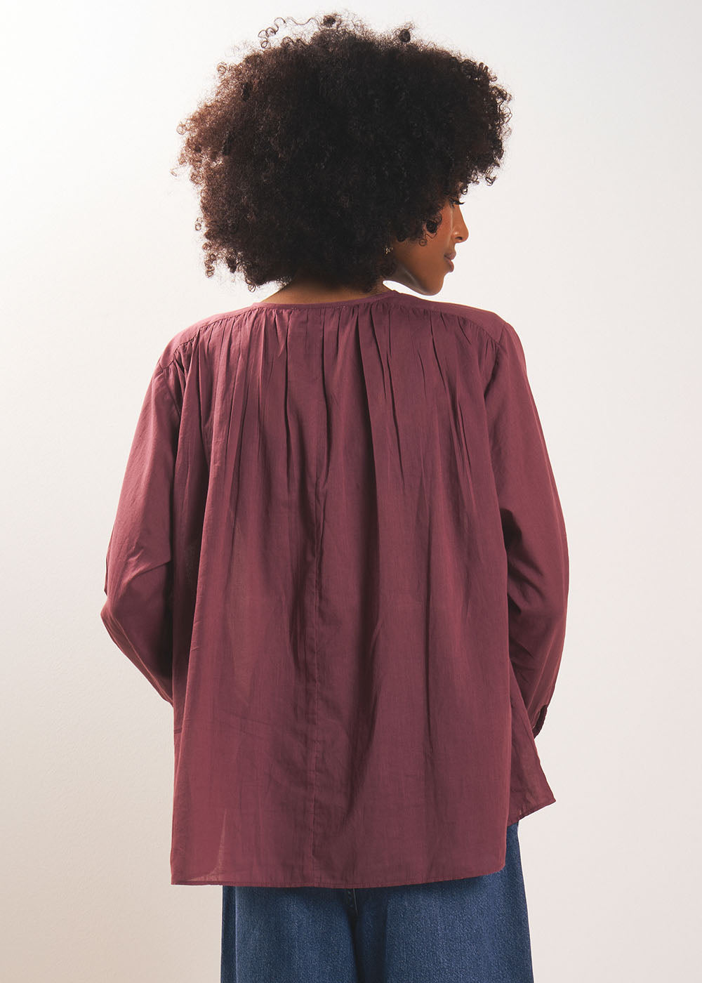 THALYS Lightweight cotton voile blouse - 3 - Sud Express - Sud Express