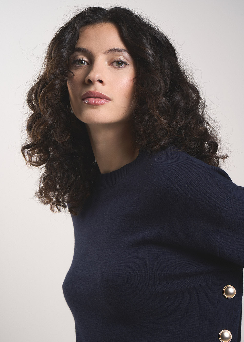 MANEY Nautical-style jumper with gold buttons - 4 - Sud Express - Sud Express