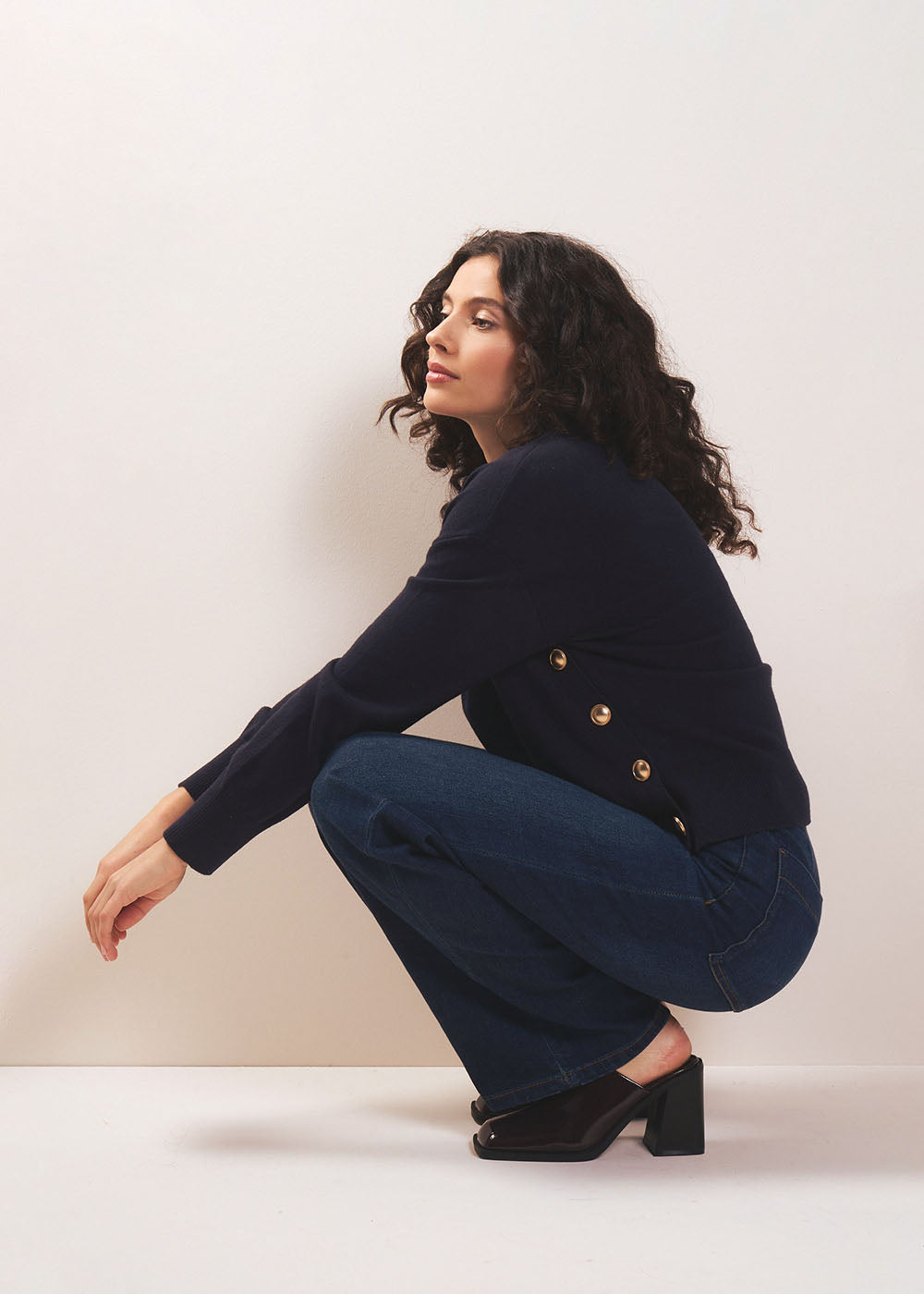MANEY Nautical-style jumper with gold buttons - 4 - Sud Express - Sud Express