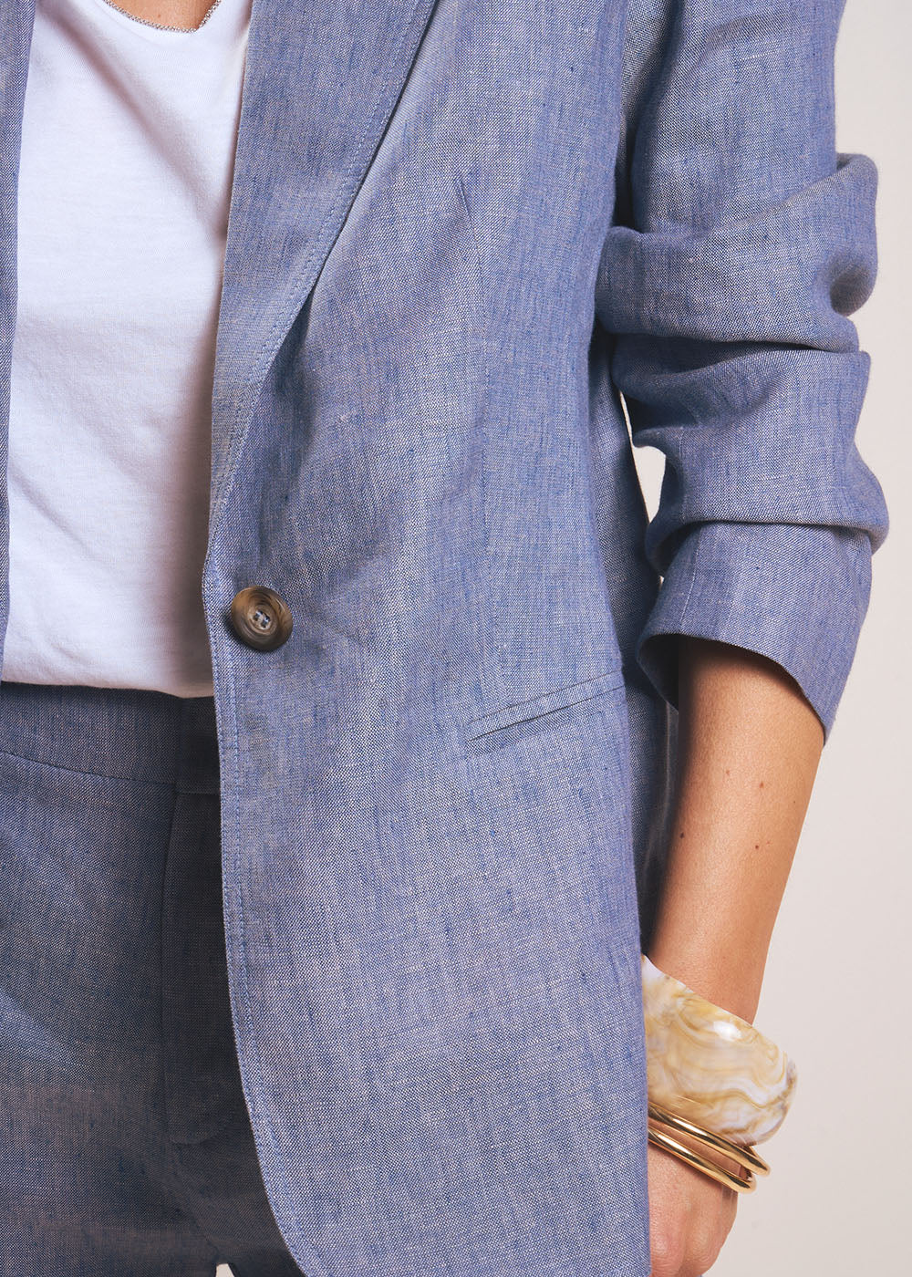 VALTO Long tailored linen jacket - 4 - Sud Express - Sud Express