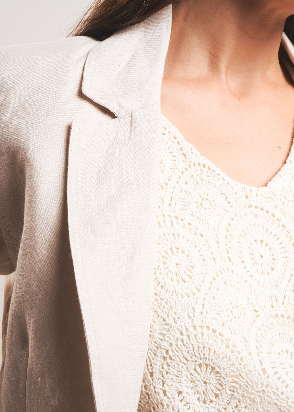 VALTO Long tailored linen jacket - 2 - Sud Express - Sud Express