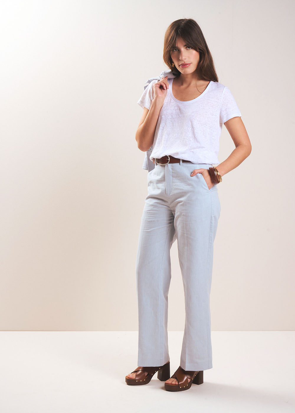 Straight-leg tailored trousers - Sud Express - 7 - Sud Express