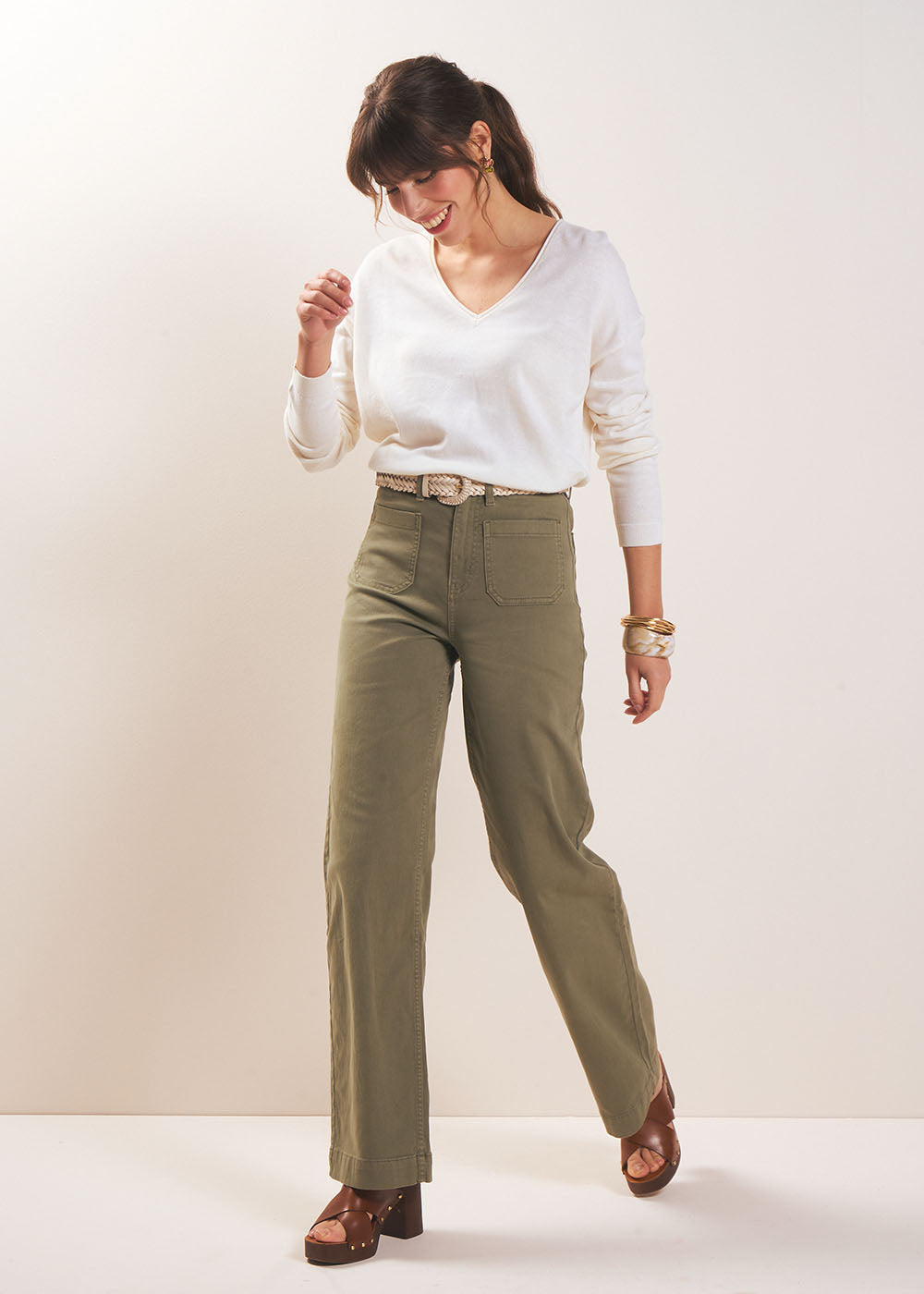 STACYA High-waisted wide-leg trousers - 1 - Sud Express - Sud Express