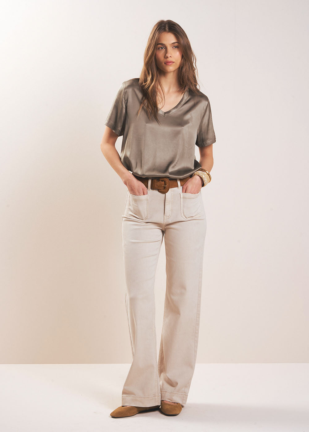 STACYA High-waisted wide-leg trousers - 1 - Sud Express - Sud Express
