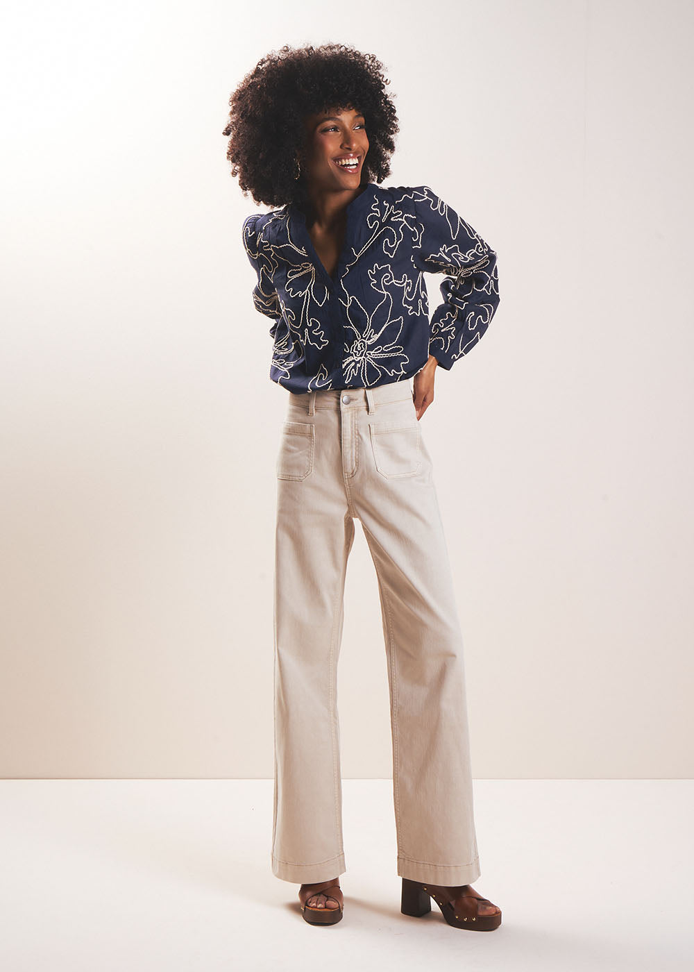 STACYA High-waisted wide-leg trousers - 1 - Sud Express - Sud Express