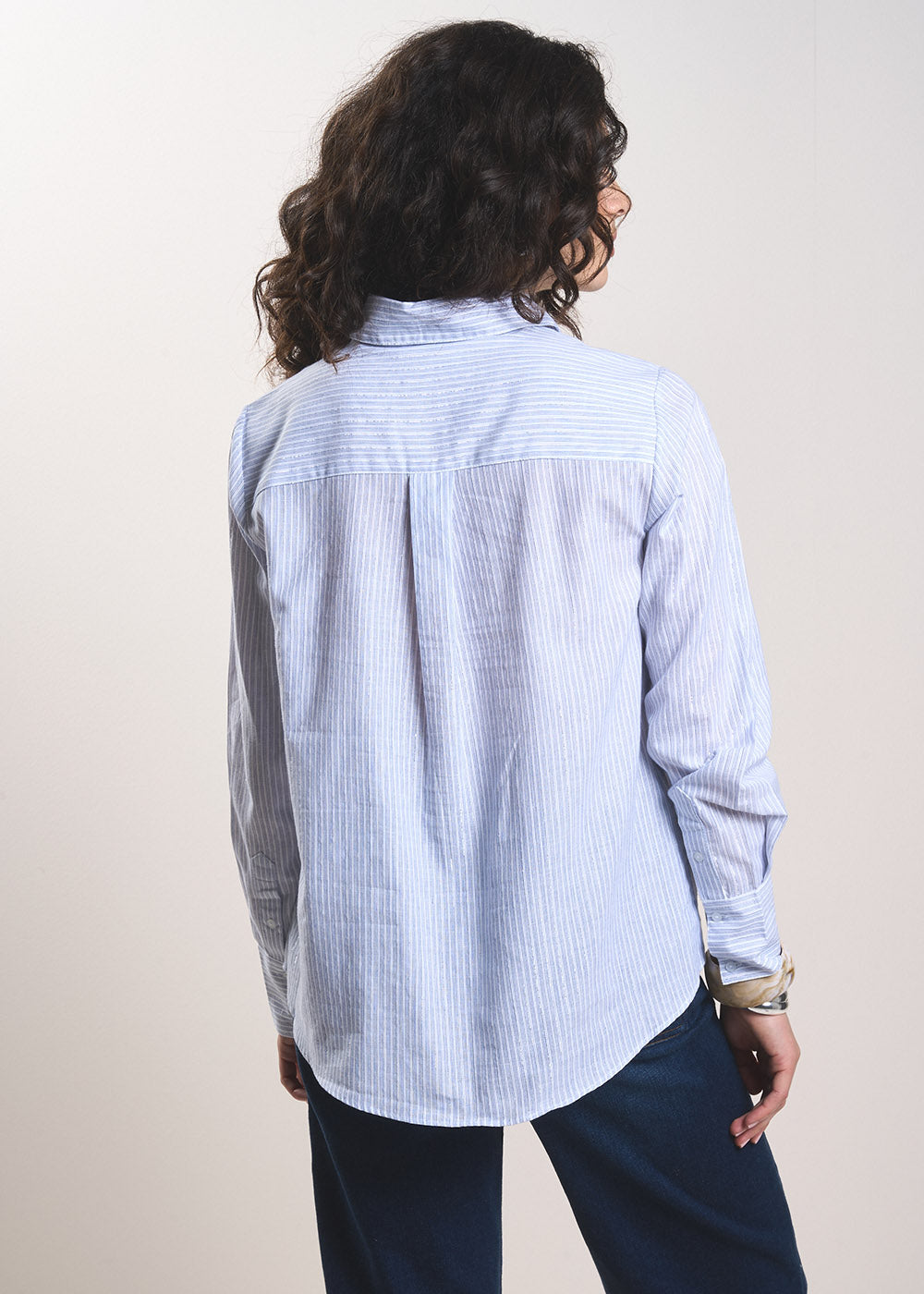 CIBYLA  Straight shirt with delicate stripes - 3 - Sud Express - Sud Express