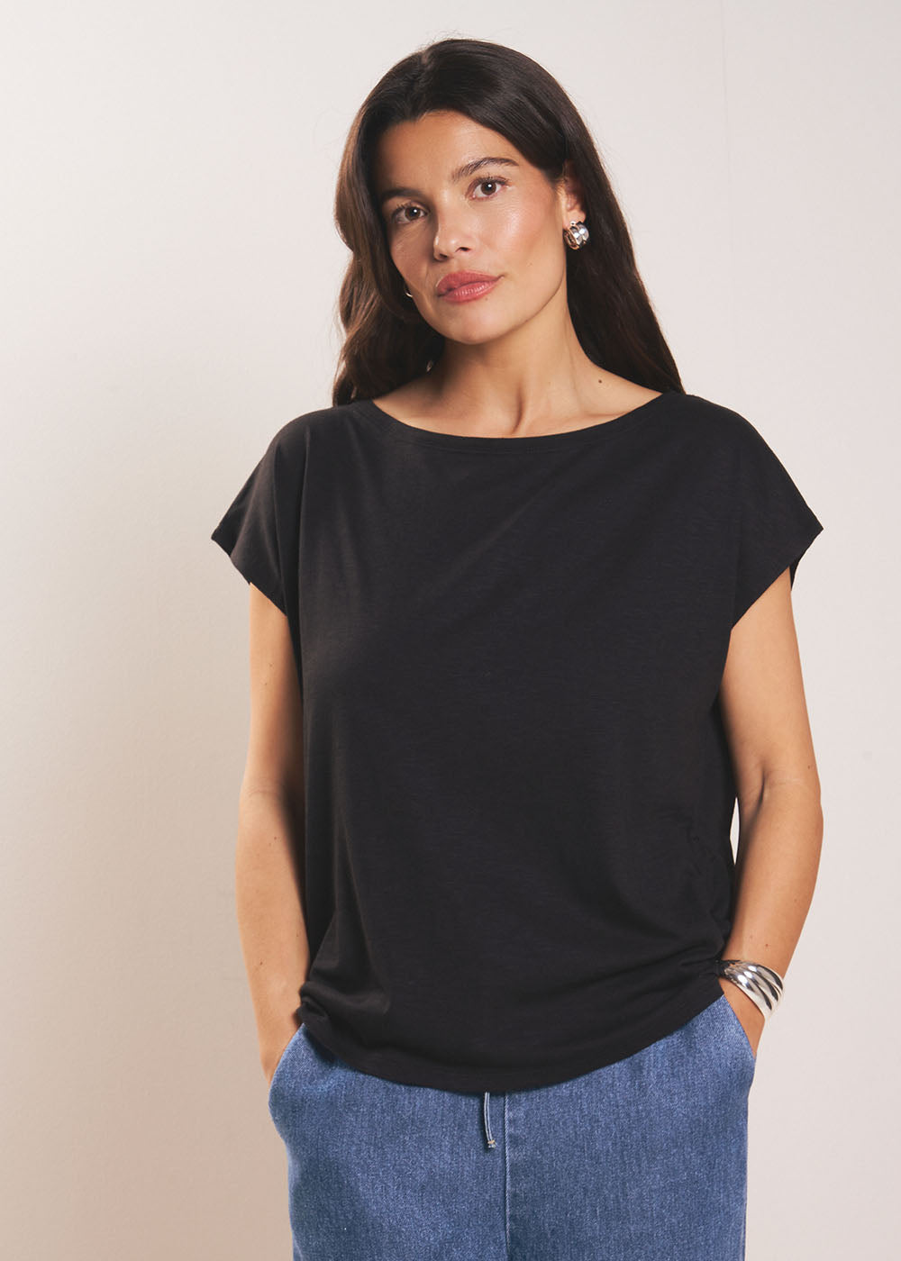 TAMIA Boat-neck T-shirt - 1 - Sud Express - Sud Express