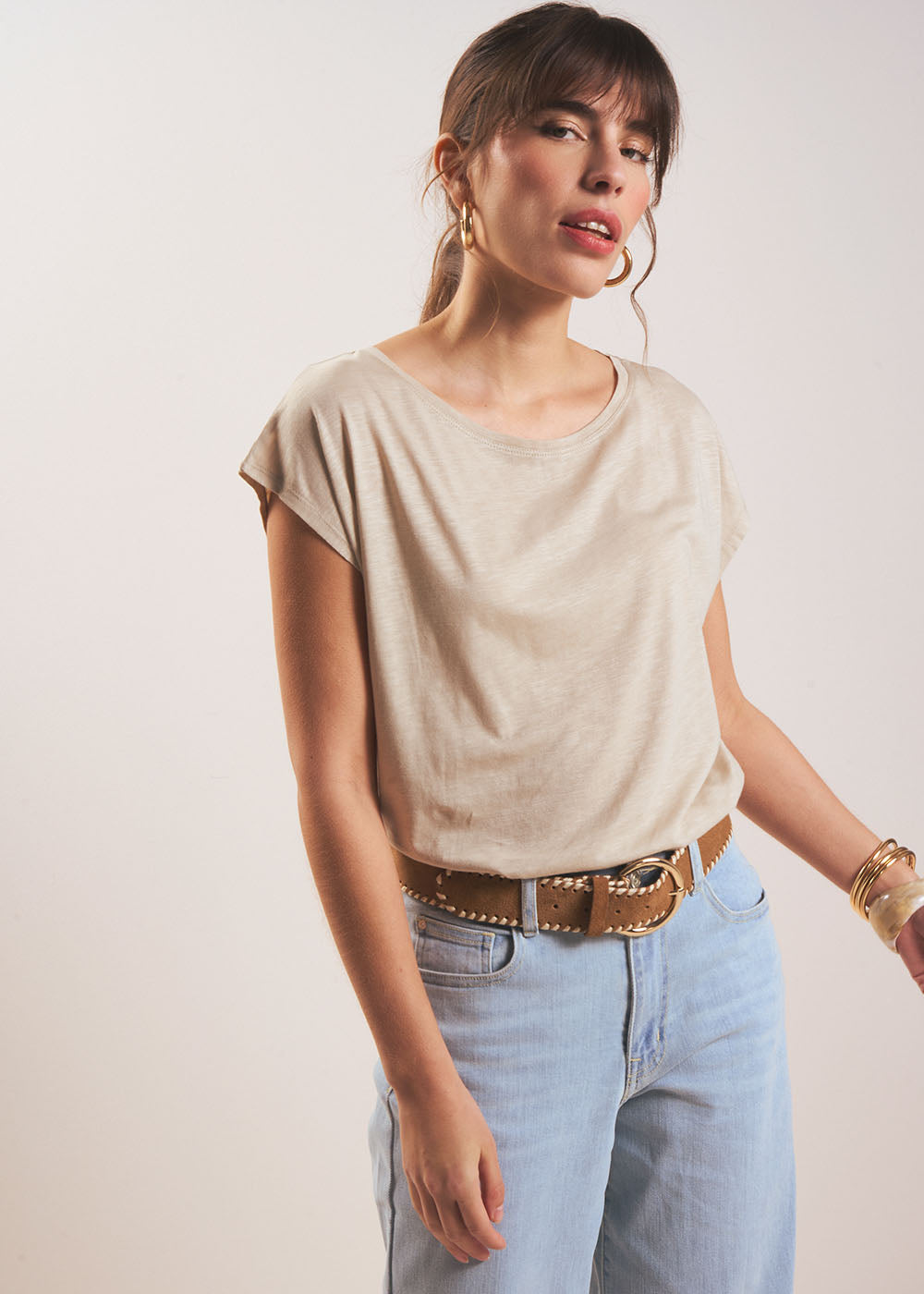 TAMIA Boat-neck T-shirt - 1 - Sud Express - Sud Express