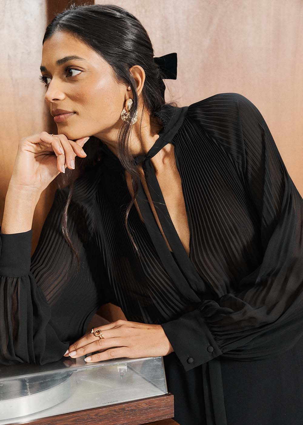 TIGA Pleated blouse with croquet collar - 2 - Sud Express - Sud Express