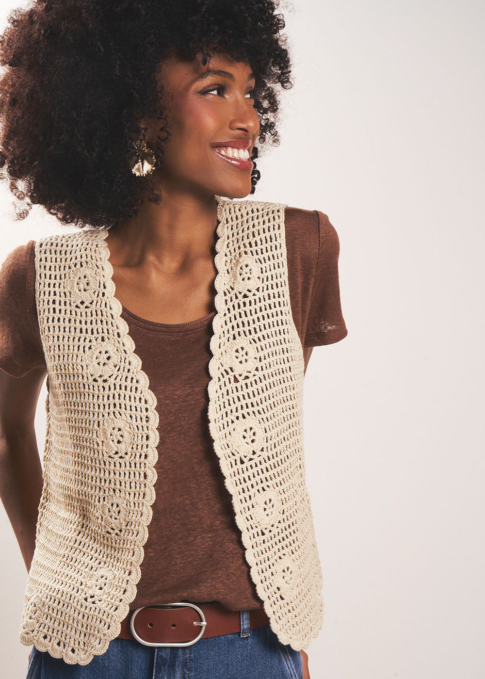 GILOUY Sleeveless cardigan - 1 - Sud Express - Sud Express