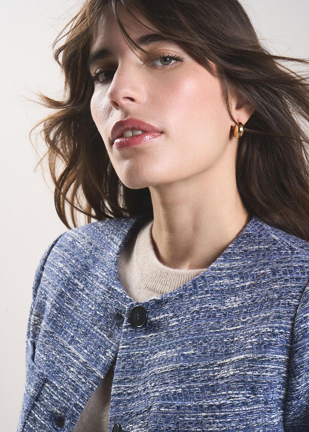 VASSIO Short tweed jacket with patch pockets - 2 - Sud Express - Sud Express