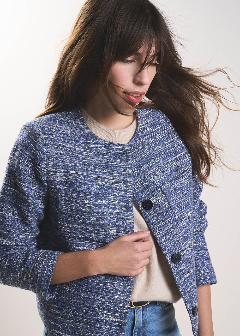 VASSIO Short tweed jacket with patch pockets - 4 - Sud Express - Sud Express