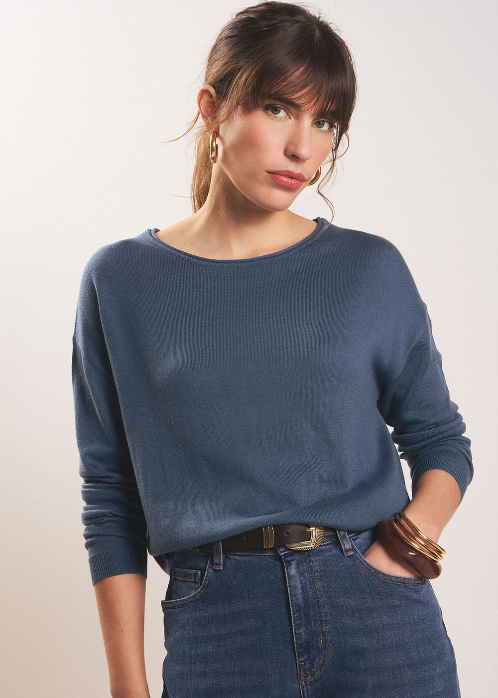 MYLANO Oversized boat-neck sweater - 1 - Sud Express - Sud Express