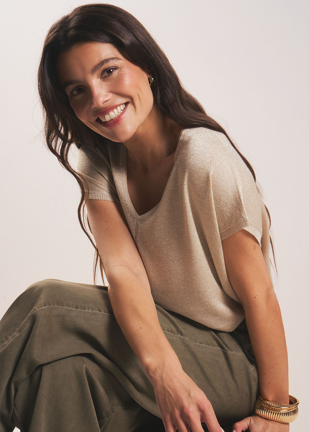 Shimmering sleeveless sweater - Sud Express - 4 - Sud Express