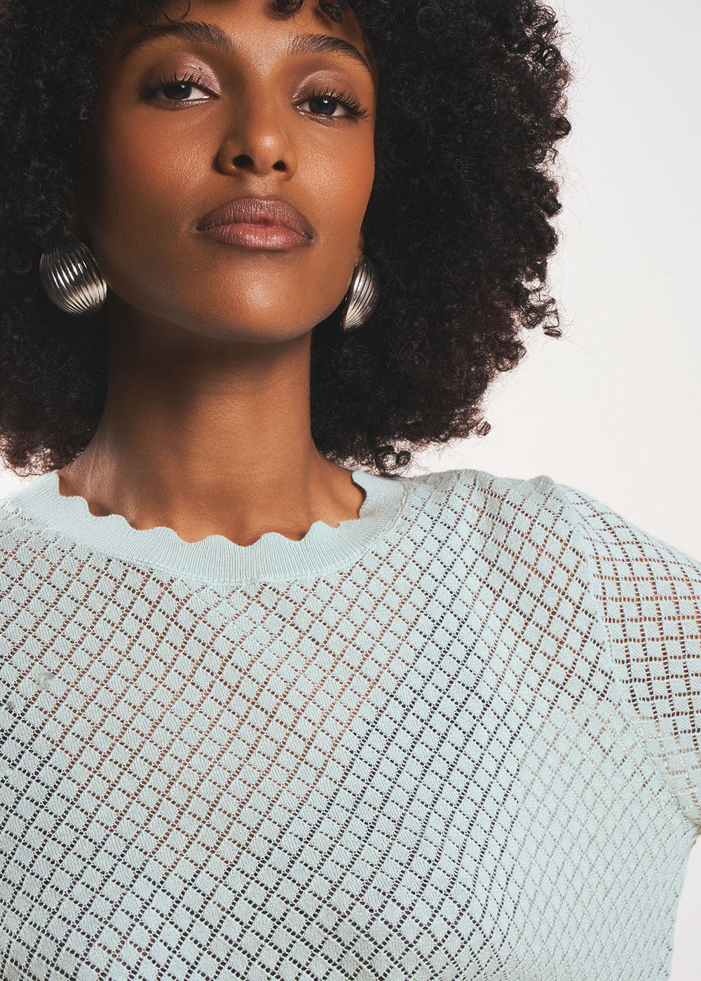 MONYME Round neck cotton jumper - 2 - Sud Express - Sud Express