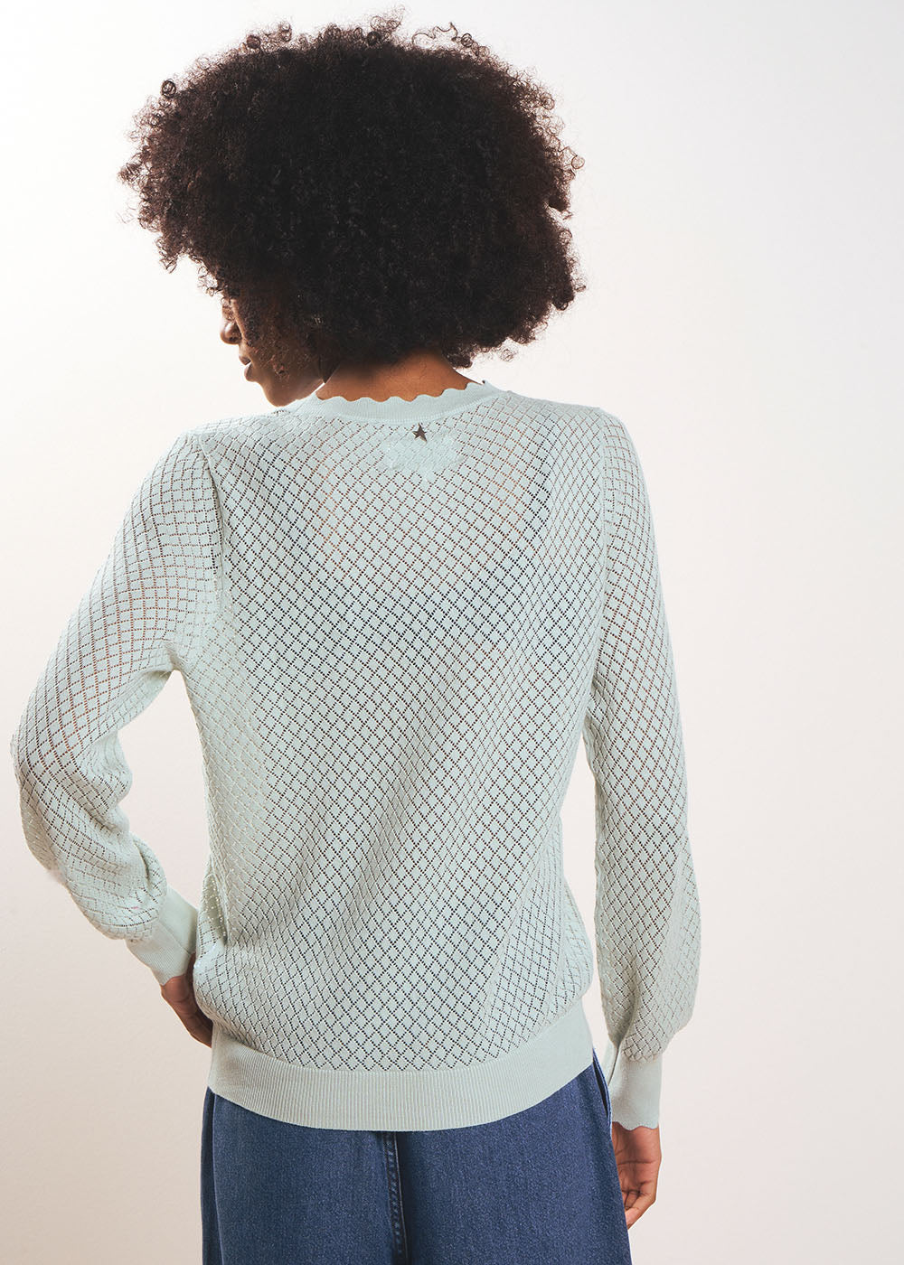 MONYME Round neck cotton jumper - 3 - Sud Express - Sud Express